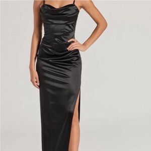 Black silk prom dress from Windsor